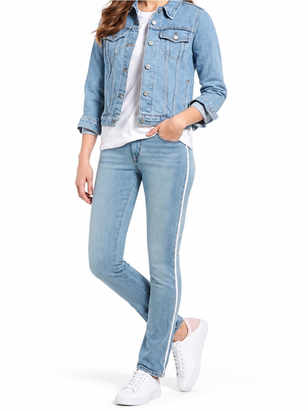 Levi’s Classic Mid Rise Side Stripe Skinny Jeans